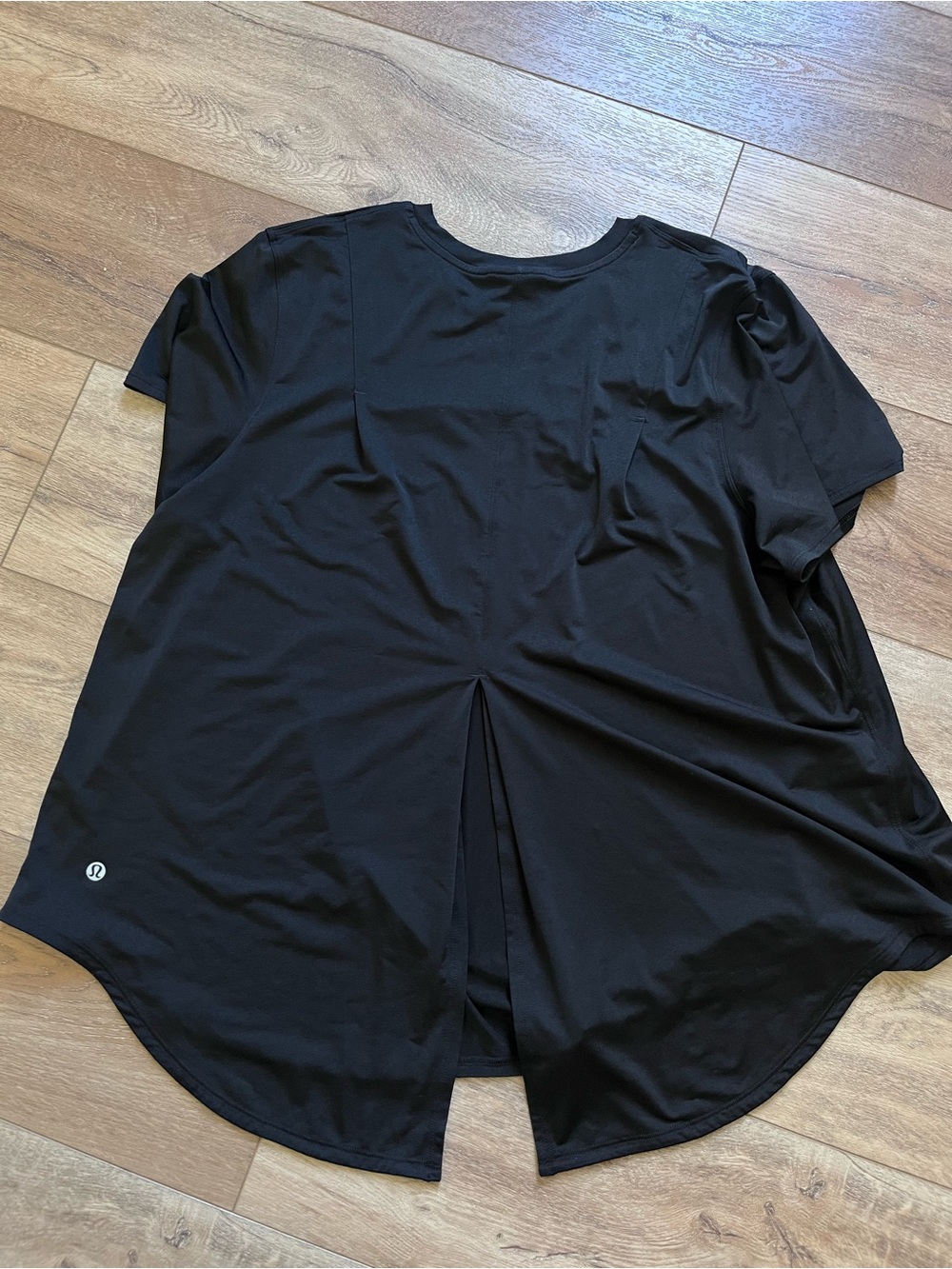 lululemon athletica Black Short Sleeve Tee with Back Slit